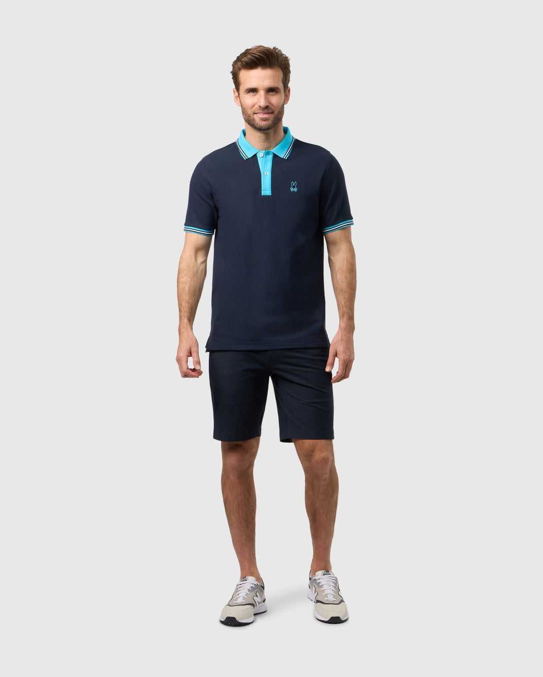 Polos Psycho Bunny Salina Pique Polo Shirt Bleu Marine Homme | LYQ-65295620